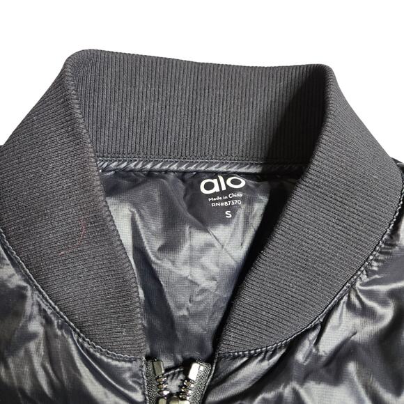 Alo Off Duty Black Women's Bomber Jacket Size: S - Picture 5 of 6